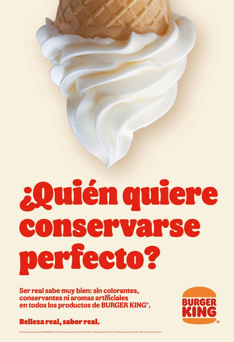 Burger King. Gr 4. Belleza real, sabor real. Mayo 2021