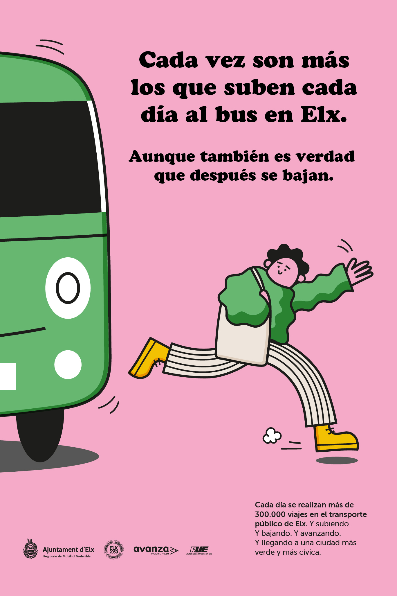 Ayuntamiento de Elche. Ext 4. Sube al bus, baja los humos. Marzo 2023