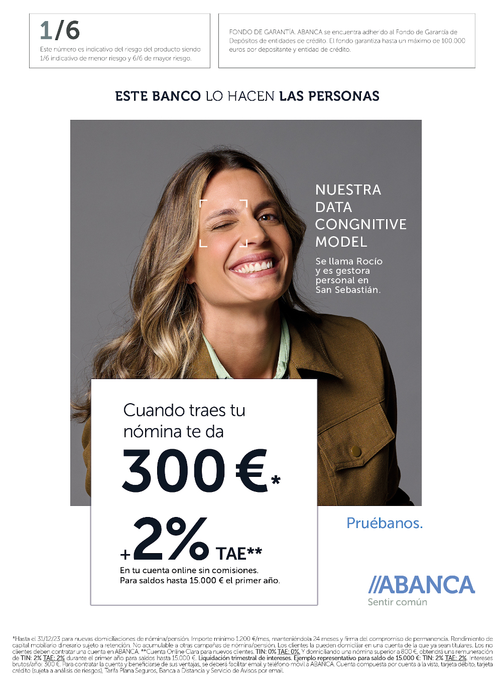 Abanca. Gr 1. Este banco lo hacen las personas. Septiembre 2023