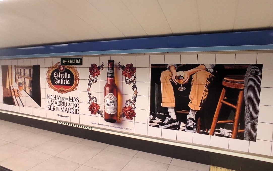 Estrella Galicia Edición Madrid  EXTERIOR METRO 3