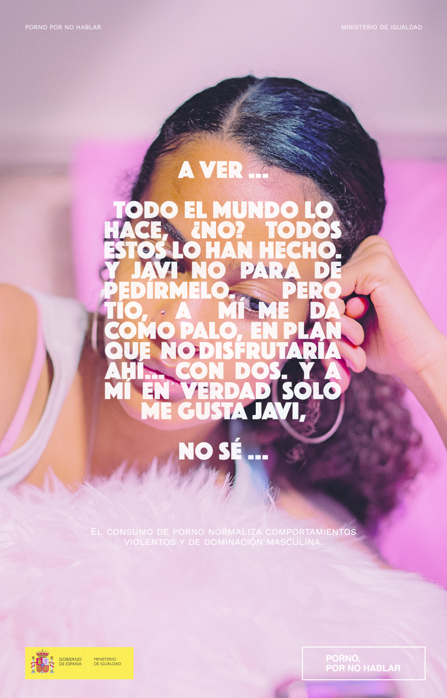Ministerio de Igualdad. Gr 1. Porno, por no hablar. Octubre 2025