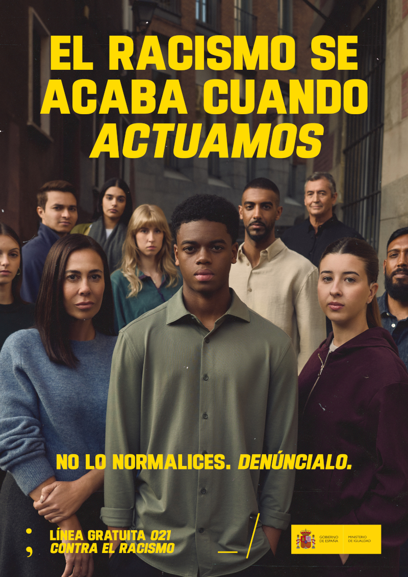 Ministerio de Igualdad. Gr 3. El racismo se acaba cuando actuamos. Marzo 2026