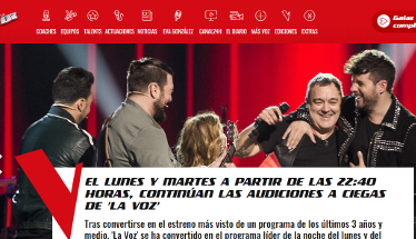 Atresmedia estrena en ‘La Voz’ estrategias (publicitarias y de programación) destinadas a mejorar la experiencia del espectador