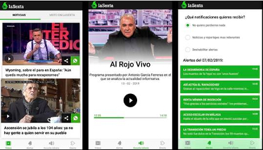La Sexta lanza una aplicación gratuita con todos sus vídeos y audios en directo