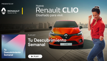 Renault Clio entra en las listas personalizadas de Spotify