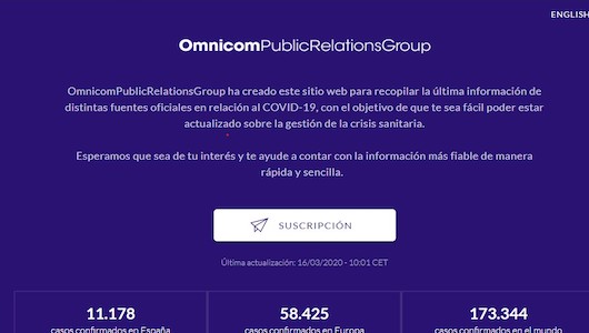 Omnicom PR lanza un microsite con información y medidas oficiales sobre el Covid-19