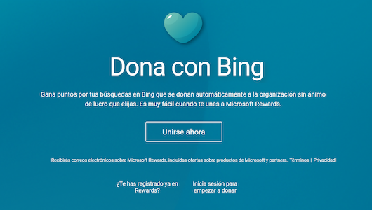 Microsoft trae a España su campaña solidaria a través de Bing