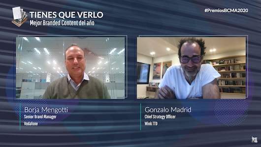 Wink TTD y Vodafone, Premio BCMA al mejor ‘branded content’ del año