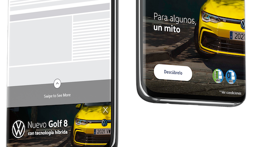 Volkswagen prueba con un nuevo formato publicitario móvil