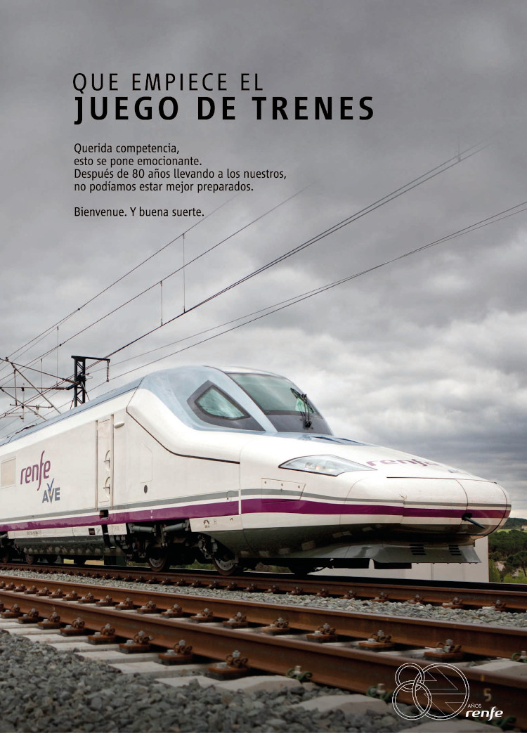 Renfe. Juego de trenes. Gráfica. Mayo 2021