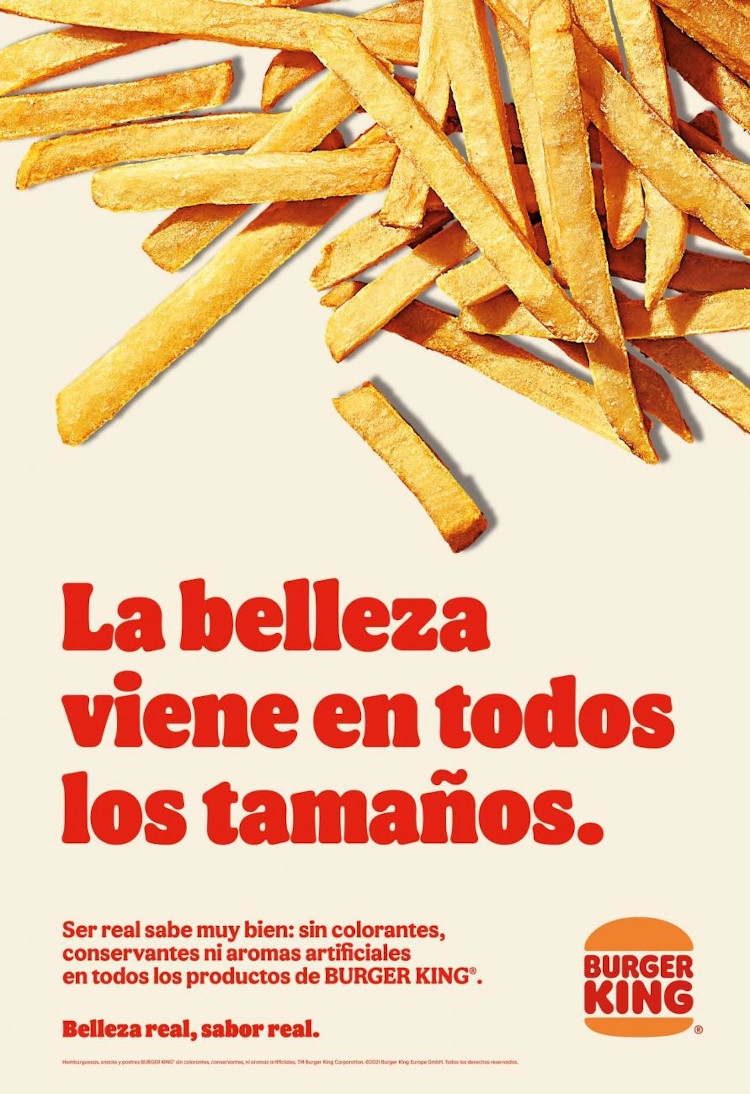 Burger King. Gr 1. Belleza real, sabor real. Mayo 2021