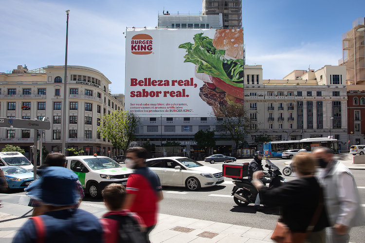 Burger King. Lona OK. Belleza real, sabor real. Mayo 2021