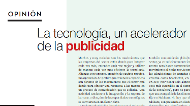 Editorial 1641: ‘La tecnología, un acelerador de la publicidad’