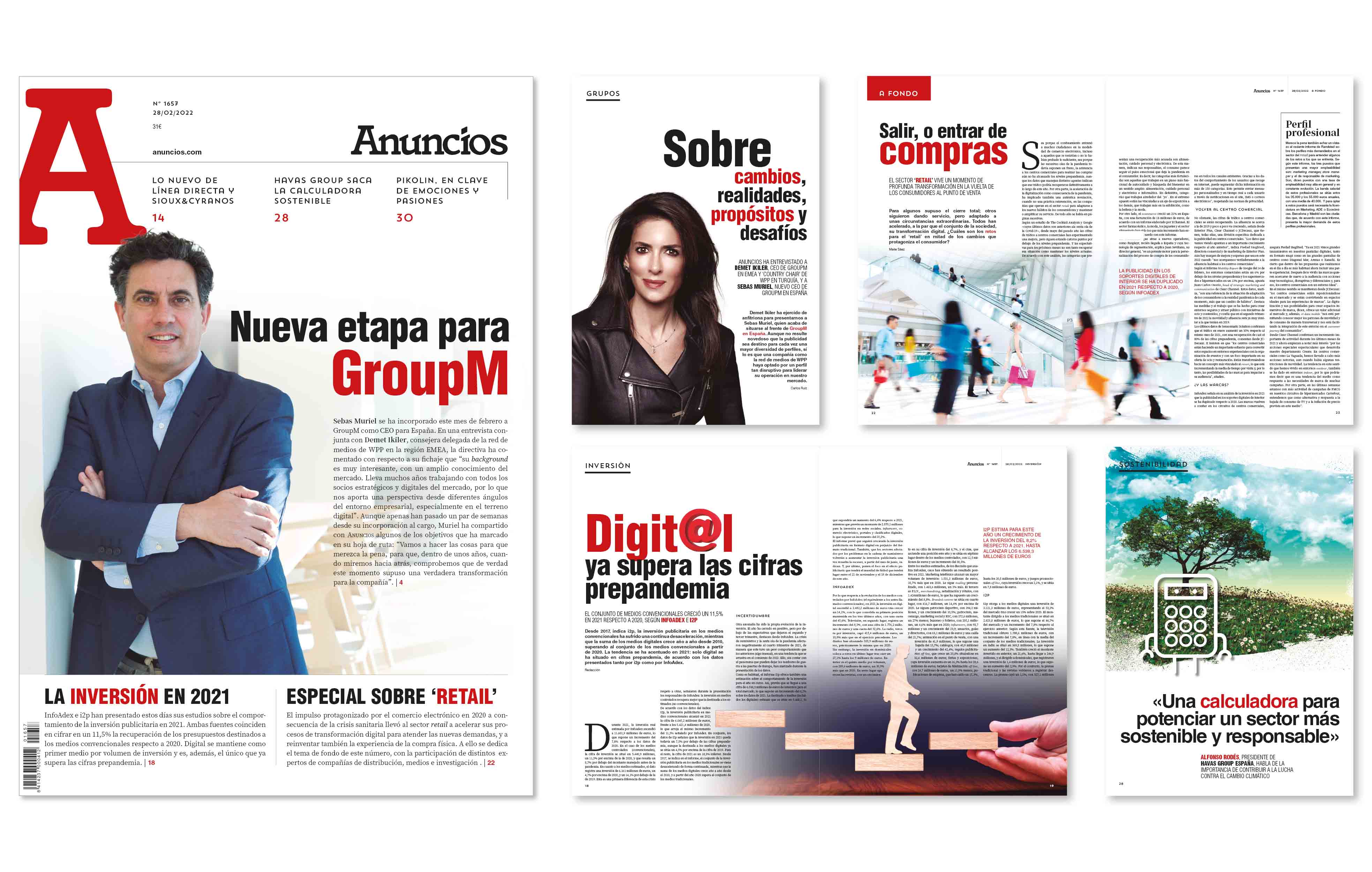 La nueva etapa de GroupM en España, en el último número de ‘Anuncios’