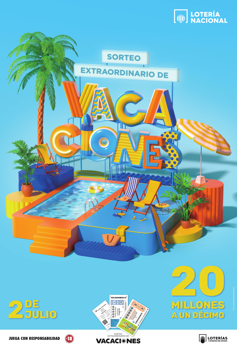 Lotería Nacional - Algo pasa en vacaciones - Junio 2022 GRÁFICA