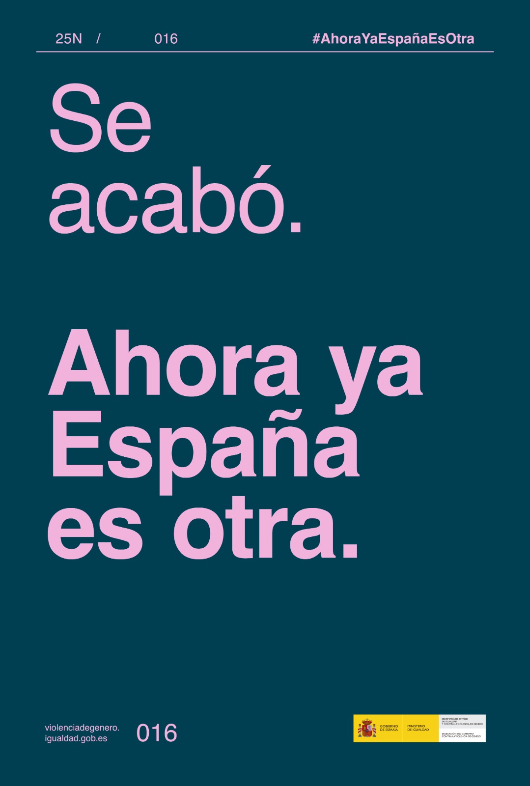 Ministerio de Igualdad 1_Ahora ya España es otra. Noviembre 2023