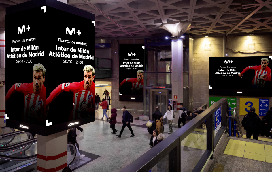 Movistar Plus+ se estrena en los nuevos soportes digitales de Metro de Madrid