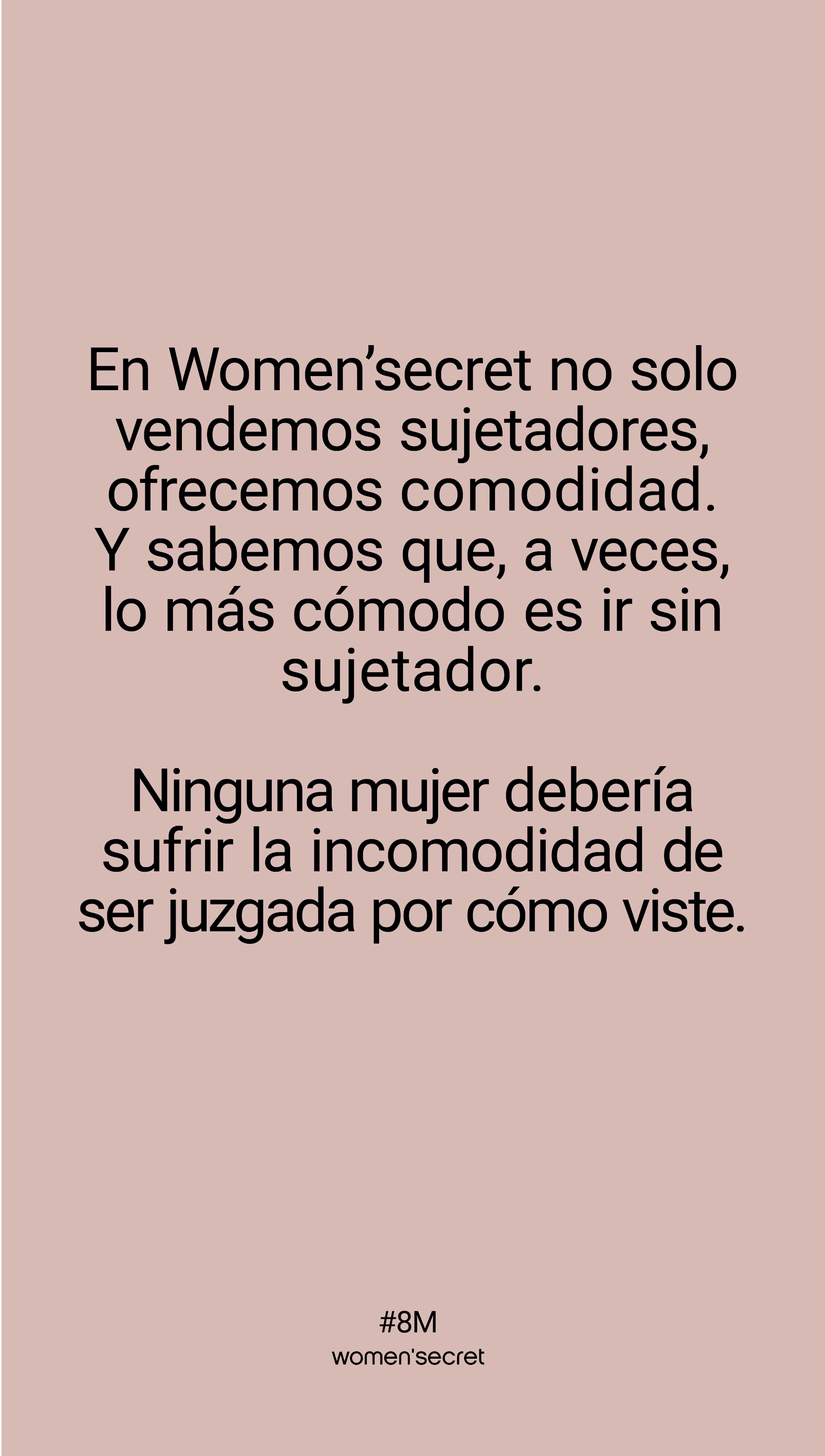 Women secret. Redes. 8M. Marzo 2024
