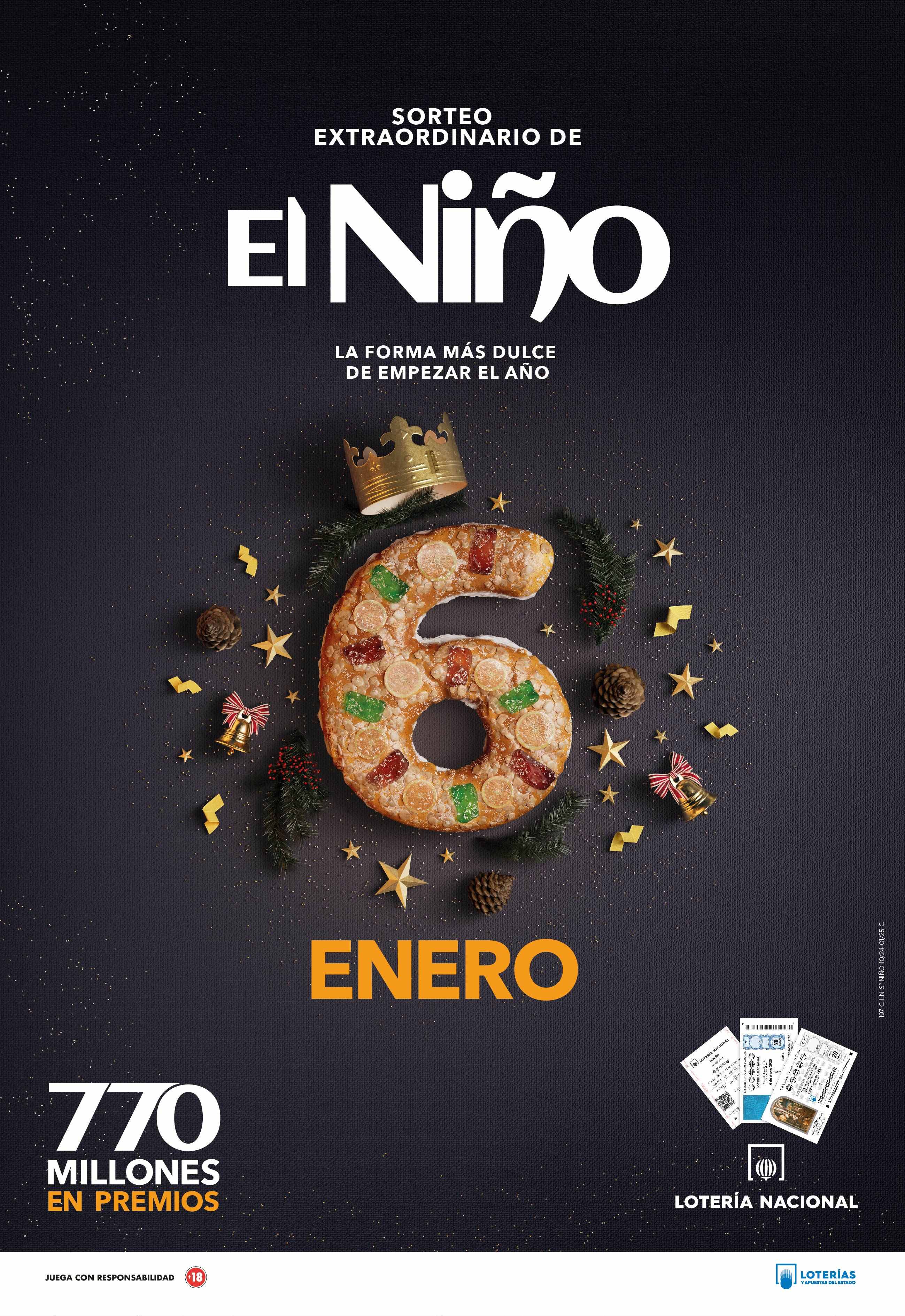 Sorteo Extraordinario de El Niño - Cada Navidad vuelve el niño - Enero 2025 Gráfica