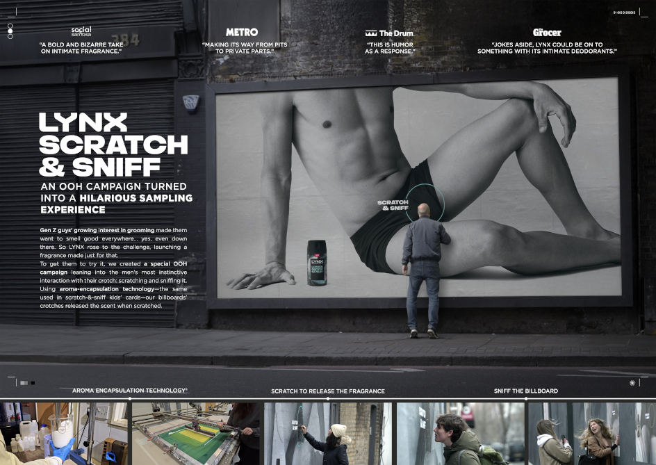 'Scratch & Sniff', de Lola MullenLowe para Axe/Lynx, ha ganado un oro en Outdoor 'Scratch & Sniff', de Lola MullenLowe para Axe/Lynx, ha ganado un oro en Outdoor