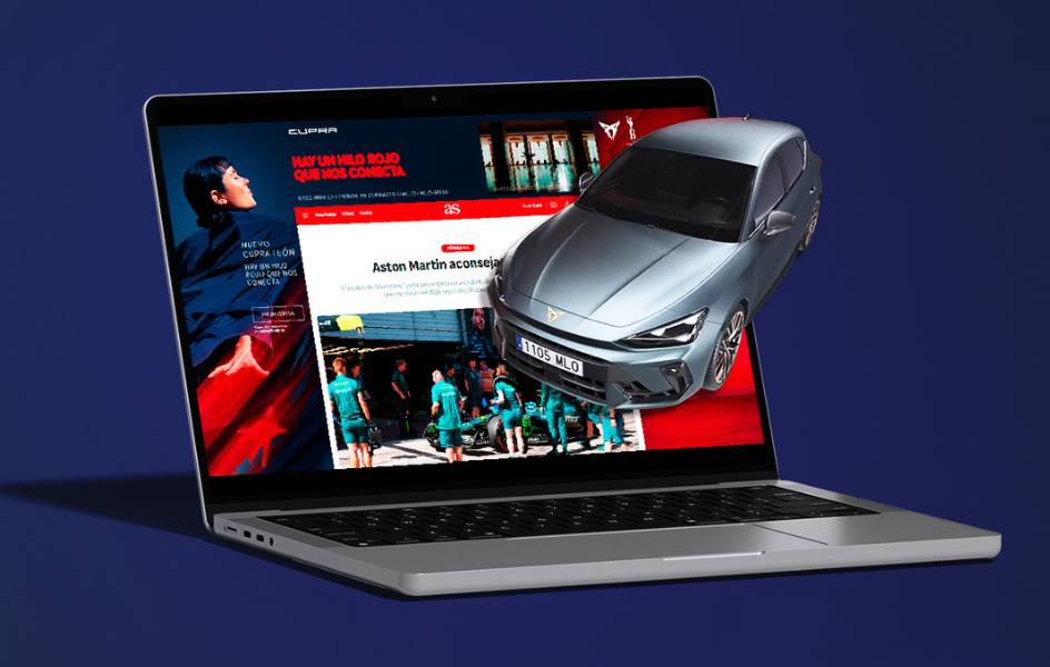 Cupra estrenó un formato publicitario digital con un llamativo efecto visual