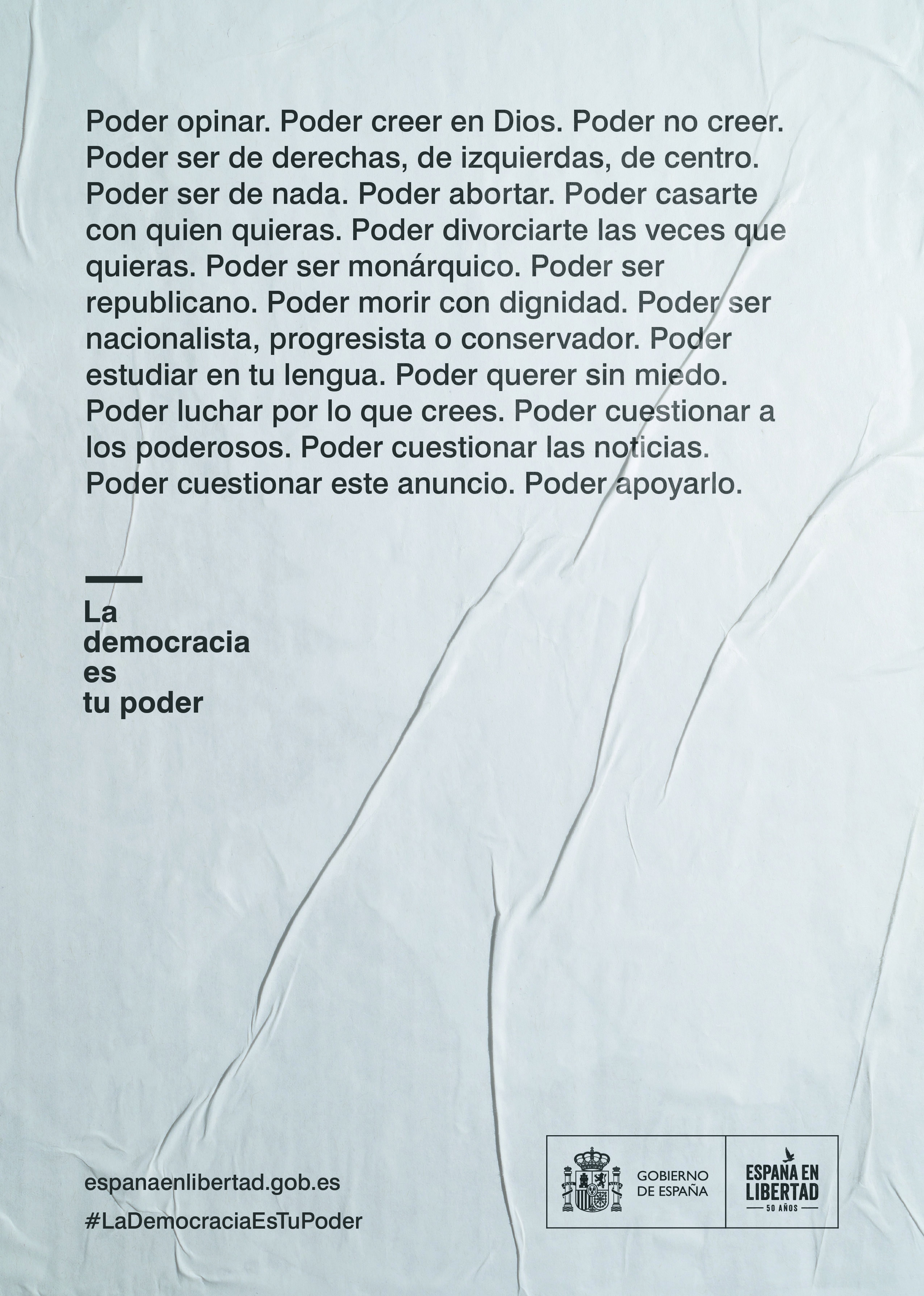 Ministerio de Política Territorial. La democracia es tu poder. Gr 1. Noviembre 2025