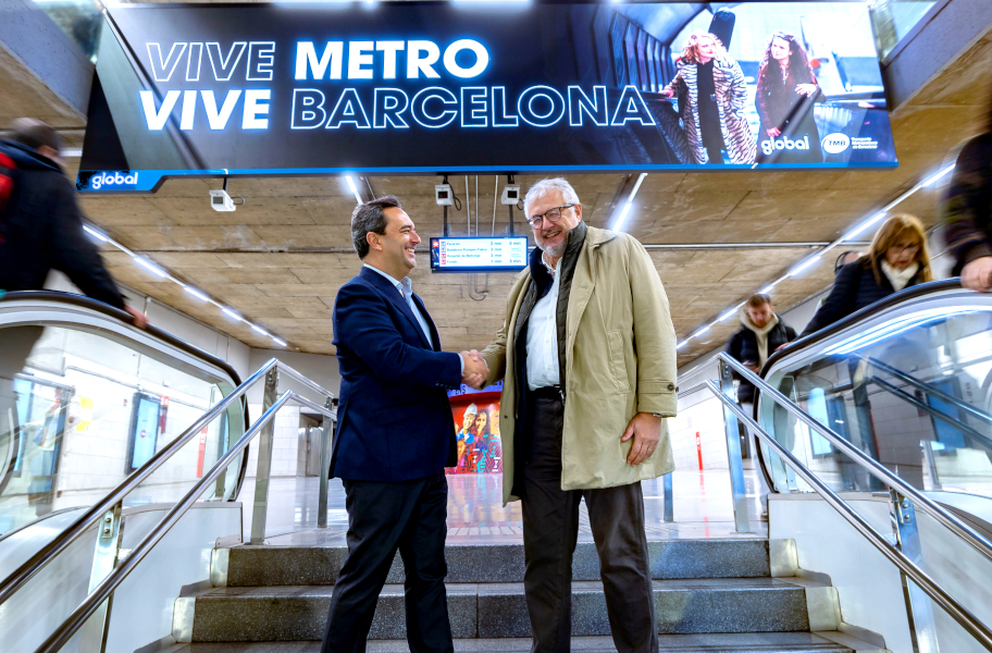Global inaugura su nuevo circuito digital de gran formato en Metro Barcelona