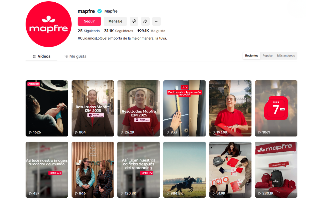 Mapfre refuerza su apuesta digital y confía su TikTok a Apple Tree