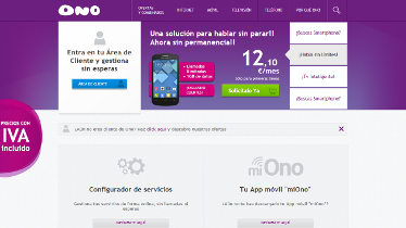 Antevenio gestiona la publicidad del portal de Ono