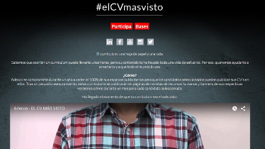 La agencia madrileña Welcome firma la campaña #elCVmasvisto de Adecco