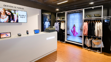 Samsung ‘monta’ una tienda futurista, aunque real