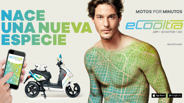 Compact FMRG, autora de la campaña de una empresa de alquiler de motos eléctricas