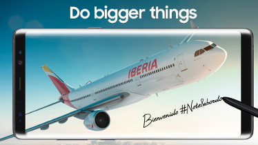 Samsung vuela con Iberia para promocionar un nuevo teléfono